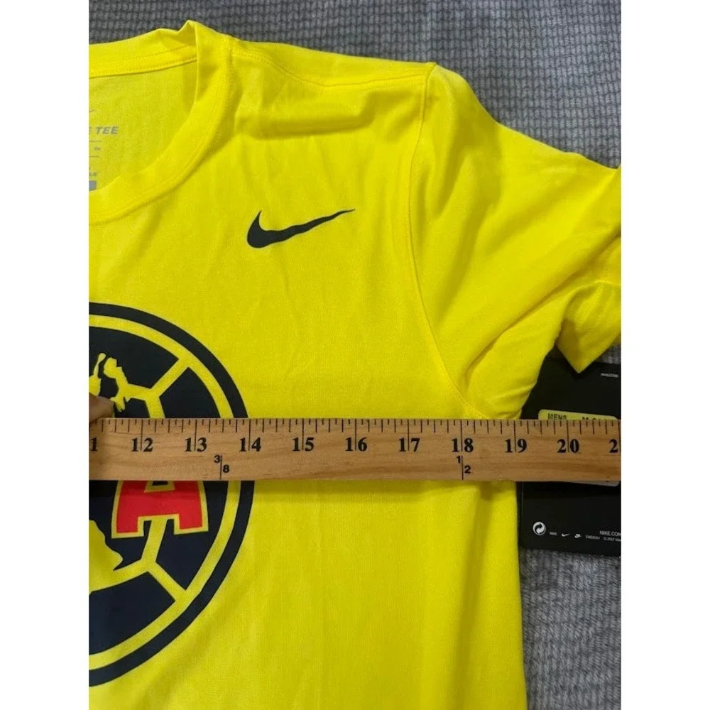 Nike Club America Dri-FIT Soccer T-Shirt‎ Yellow Mens Small AV4714-719 NWT